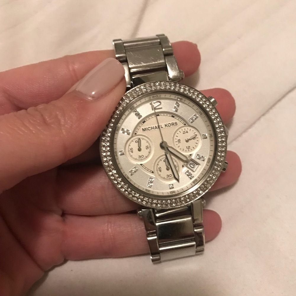 Michael Kors Parker Silver Dial Watch